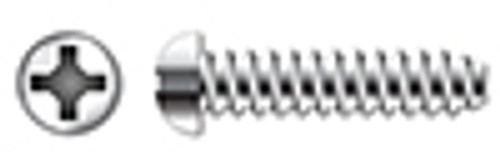 #8 X 5/8" Self-Tapping Sheet Metal Screws, Type "B", Round Phillips Drive, AISI 304 Stainless Steel (18-8)