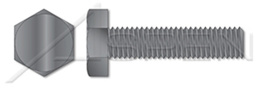 1/4"-20 X 3-1/2" Machine Bolts, Hex Head, Full Thread, A307 Steel, Plain