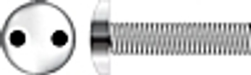 #4-40 X 3/8" Security Machine Screws, Pan Head Tamper Resistant Drilled Spanner Drive, AISI 304 Stainless Steel (18-8)