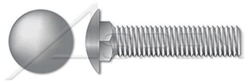 1/2"-13 X 10" Carriage Bolts, Round Head, Square Neck, Undersized Body, Part Thread, A307 Steel, Hot Dip Galvanized