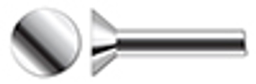 3/16" X 1" Solid Rivets, Flat Countersunk Head, 90 Degree Countersink, AISI 304 Stainless Steel (18-8)