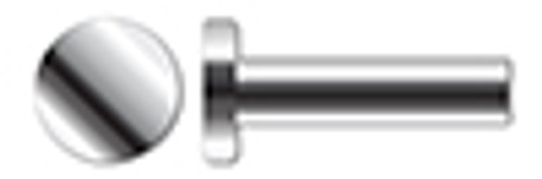 1/4" X 5/8" Solid Rivets, Flat Head, AISI 304 Stainless Steel (18-8)