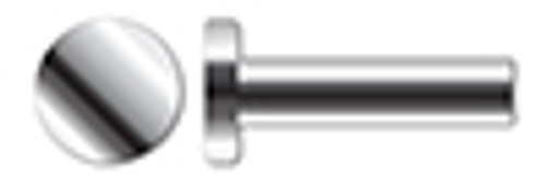 1/8" X 3/8" Solid Rivets, Flat Head, AISI 304 Stainless Steel (18-8)