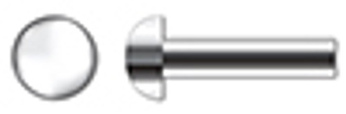 3/16" X 1" Solid Rivets, Round Head, AISI 304 Stainless Steel (18-8)