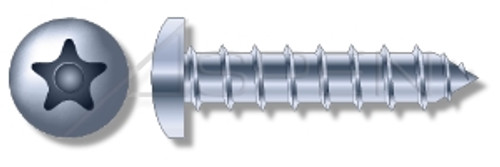 3/16" X 4" Masonry Screws, Button Head Tamper-Resistant 5-Lobe "Plus" Pin Drive, Steel, Zinc Plated