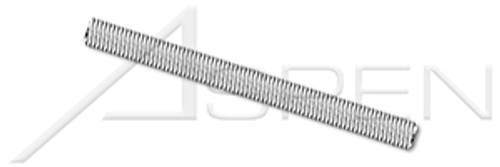 1/4"-20 X 6' Threaded Rods, Left-Hand Thread, Full Thread, AISI 304 Stainless Steel (18-8)
