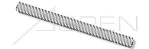 1-1/8"-8UN X 12' Threaded Rods, Full Thread, AISI 304 Stainless Steel (18-8)