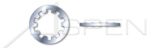 ID=0.425", OD=0.615" Tooth Lock Washers, Internal Tooth Washer, Steel, Zinc Plated