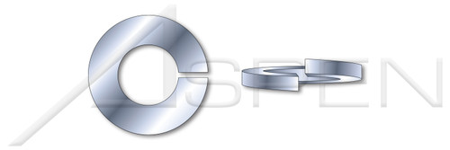1/2" Helical Spring Lock Washers, Heavy Split, Steel, Zinc Plated, Made in U.S.A.