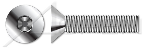 M12-1.75 X 140mm Flat Countersunk Socket Cap Screws, Hex Drive, Fully Threaded, DIN 7991 / ISO 10642, A2 Stainless Steel