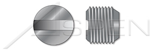 3/4"-14 Threaded Screw Pipe Plugs, Slotted Drive, NPT Threading, Zamac #3 Zinc Alloy