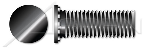 #10-32 X 3/4" Self-Clinching Studs, Flush Head Self-Clinching Studs, Full Thread, Steel, Black Oxide