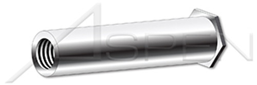 #6-32 X 3/8", OD=0.207" Self-Clinching Standoffs, Full Thread, AISI 303 Stainless Steel (18-8)