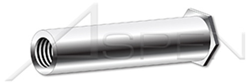 #4-40 X 5/8", OD=0.207" Self-Clinching Standoffs, Full Thread, AISI 303 Stainless Steel (18-8)