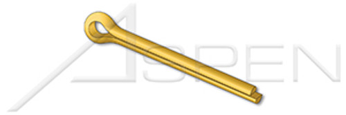 5/16" X 1-1/2" Standard Cotter Pins, Extended Prong, Chisel Point, Steel, Yellow Zinc