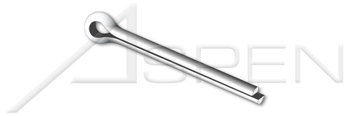 9/64" X 3/4" Standard Cotter Pins, Extended Prong, Chisel Point, AISI 304 Stainless Steel (18-8)