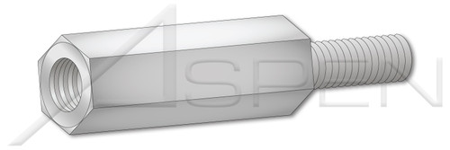 #6-32 X 9/16" Hex Male-Female Standoffs,  5/16" Across Flats, Aluminum