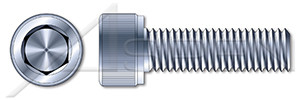 3/8"-16 X 1" Socket Cap Screws, Hex Drive, Fully Threaded, UNC Coarse Threading, Alloy Steel, Zinc