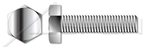 1/2"-13 X 1-1/2" Fully Threaded Hex Head Tap Bolts, Stainless Steel 18-8