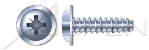 M3 X 14mm Thread-Rolling Screws for Plastics, Pan Flange Head with Pozi Drive, Zinc Plated Steel