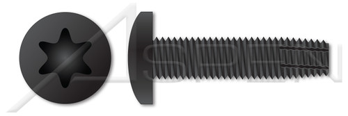 1/4"-20 X 2-1/2" Type F Thread Cutting Screws, Pan Head with 6Lobe Torx(r) Drive, Steel, Black Phosphate and Oil