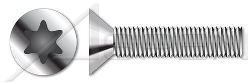 #2-56 X 3/8" Flat Head Machine Screws with 6Lobe Torx(r) Drive, Stainless Steel