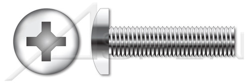 #10-24 X 3/4" Pan Head Trilobe Thread Rolling Screws for Metals with Phillips Drive, 410 Stainless Steel, Passivated and Waxed