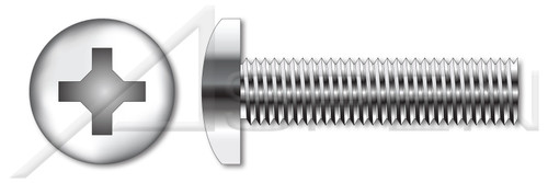 #10-24 X 5/8" Pan Head Trilobe Thread Rolling Screws for Metals with Phillips Drive, 410 Stainless Steel, Passivated and Waxed