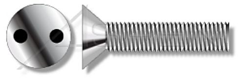 M6-1.0 X 40mm Flat Head Security Machine Screws with Tamper-Resistant Drilled Spanner Drive, Stainless Steel A2