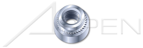 #10-24 X 0.030" Self-Clinching Nuts, Steel, Zinc Plated