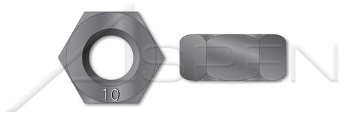 M12-1.0 DIN 934 / ISO 4032, Metric, Hex Finished Nuts, Class 10 Steel, Plain