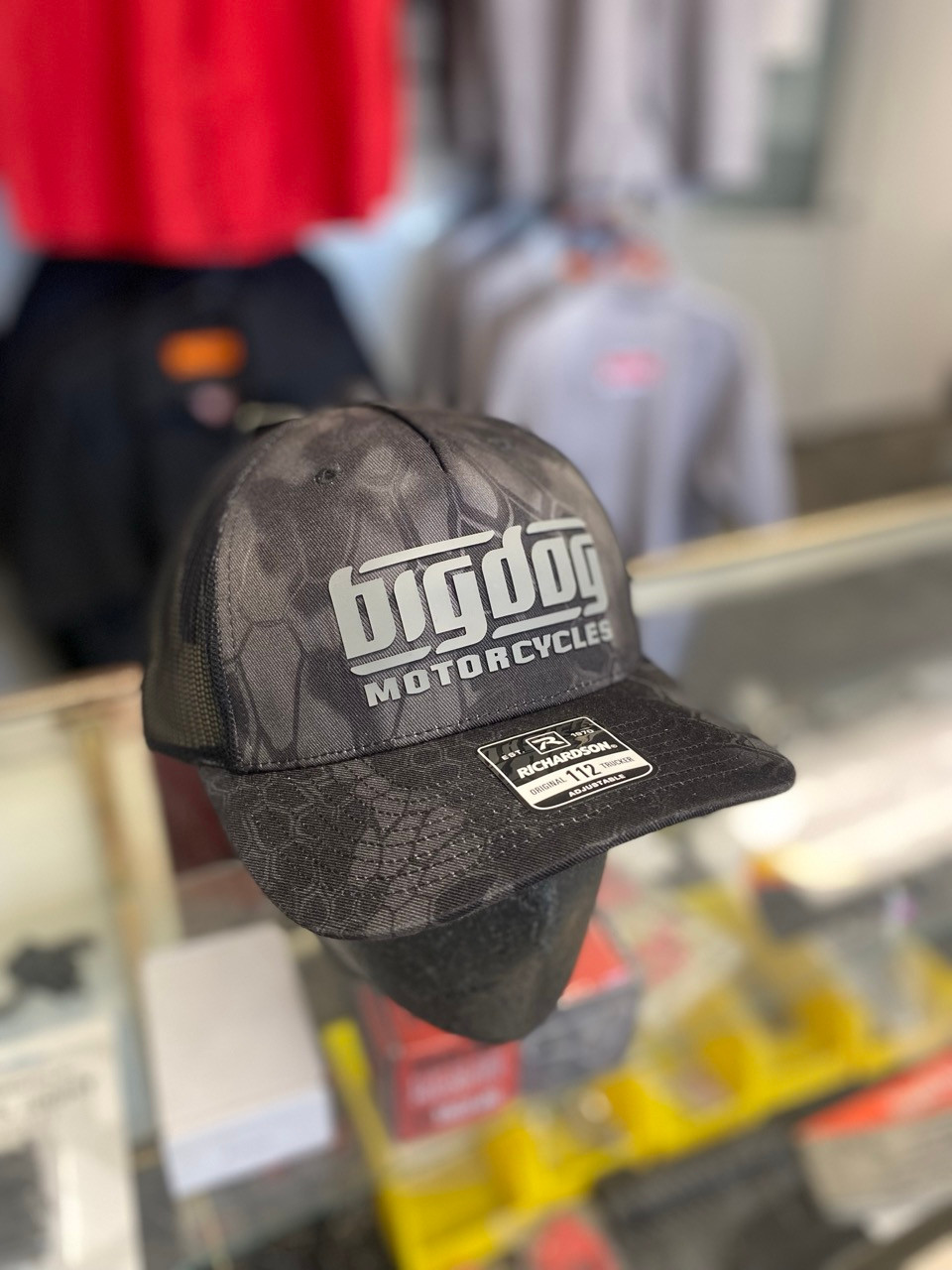 Big Dog Motorcycles Silicone Logo Kryptek Snapback Ballcap