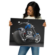Metal prints - 2008 Big Dog Motorcycles Ridgeback On Black