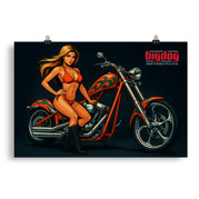 Big Dog Motorcycles Animated Bikini Poster
