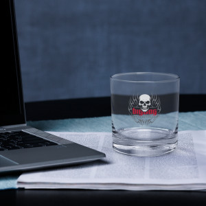 BDM Skull Trademark Rocks glass