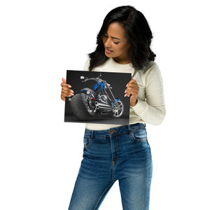 Metal prints - 2008 Big Dog Motorcycles Ridgeback On Black
