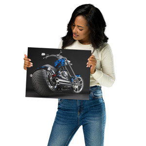 Metal prints - 2008 Big Dog Motorcycles Ridgeback On Black