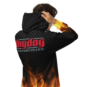 BDM Trademark Flame Zip Hoodie