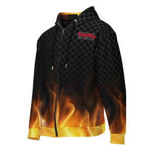 BDM Trademark Flame Zip Hoodie