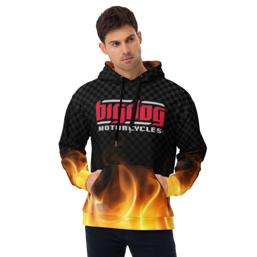 Big Dog Motorcycles Old English Flame Hoodie