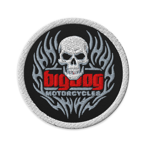 BDM 3" Round Skull Flames Trademark Patch