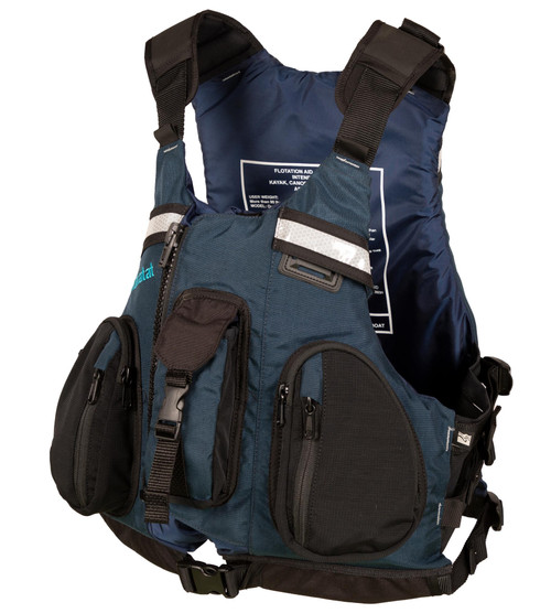 OutFIT Tour Life Vest - unisex in Navy, side view. @Navy-3