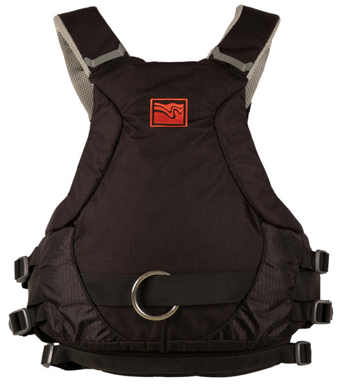 HustleR Rescue Vest - unisex in Black, back view. @Black-2