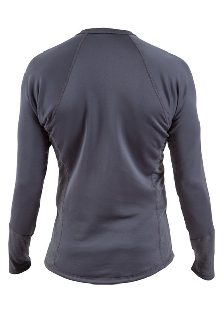 OuterCore Long Sleeve Shirt in Coal, back view. @Coal-2