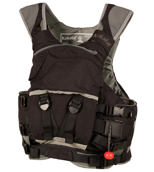 Maximus Centurion Rescue Vest sold w/ Belly Pocket - unisex in Black, side view. @Black-4