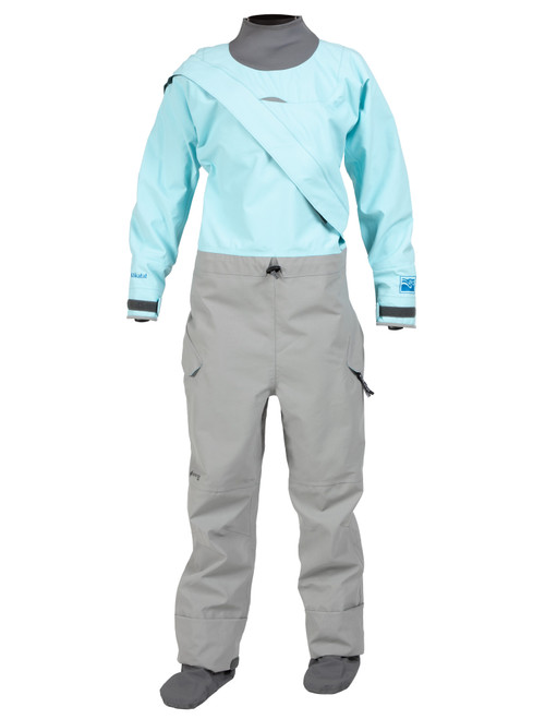 Legacy Dry Suit (GORE-TEX Pro) - Women's in Ice, front view. @Ice-1