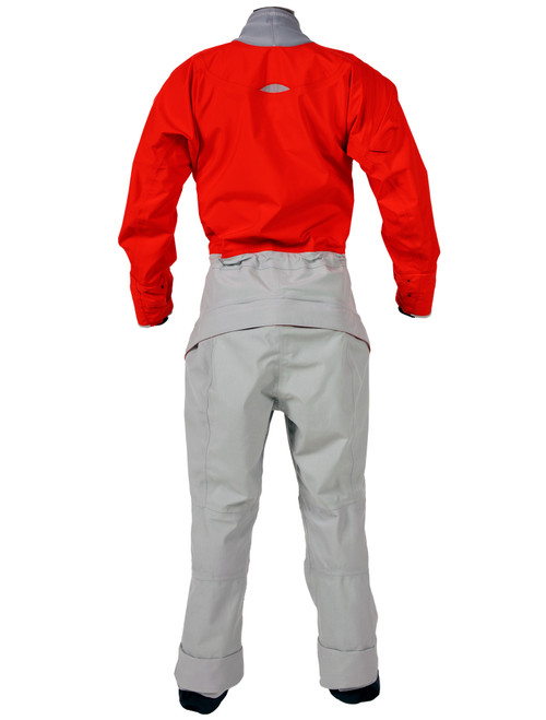 Legacy Dry Suit (GORE-TEX Pro) - Women's in Red, back view. @Red-2
