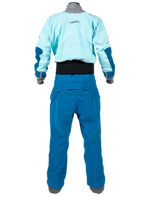 Meridian Dry Suit (GORE-TEX PRO) - Women's in Ice, back view. @Ice-2