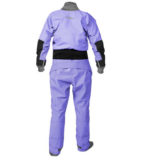 Reflection series Meridian Dry Suit (gore-tex pro) - Women's in Iris, back view. @Iris - 2