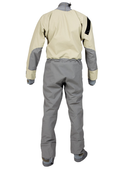 SuperNova Angler Semi-Dry Suit (GORE-TEX Pro) in Sandbar, back view. @Sandbar-2